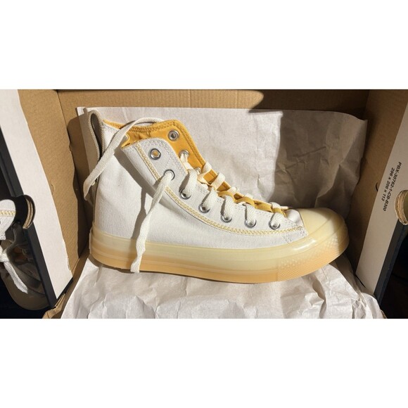 Converse Chuck Taylor All Star High-Top White With Translucent Toe And Sides New - Picture 9 of 11